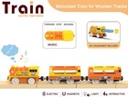 Toy Electric Train Set For Wooden Tracks  Motorized Train For Toddlers 3 