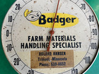 Vintage Badger Farm Materials Handling Specialist Advertising Thermometer