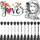 12 Size Calligraphy Pen Set     Calligraphy Markers For Hand Lettering  Art Drawin
