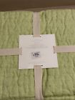 New Pottery Barn Kids Linen Cotton Toddler Crib Quilt Baby Green 38   x52   