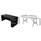 Fitted Tablecloth Cover With Open Back For Trade Show Banquet Wedding Party Us