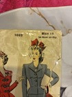 Rare Hollywood Sewing Pattern 1032 Vintage 1940s Suit Dress Size 18 Bust 36