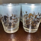 Vintage Gold Sea Horse Glasses Set Of 8