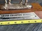 Horse Statue Trophy Brass Vintage Figurine Middle Island Ny 1976 Quarter Horse