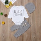 Newborn Infant Baby Boy Little Brother s Romper Pants Trousers Outfit Clothes