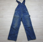Vintage 50s Powr House Denim Overalls Union Made Power House Distressed Workwear