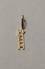  New 14k Yellow Gold Ladder Charm Pendant 