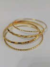 Vintage 22k Gold Plated Indian Bangle Set  4pcs 