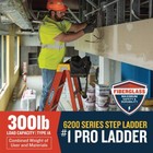 Werner 6204 Fiberglass Step Ladder 300 Lbs  Capacity 4 Ft  H X 19 88 In  W