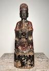 Well Sized  Antique Statue Of A Taoist Deity   Qing Dynasty  19th C   17    Tall 