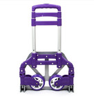 Portable Foldable Telescopic Trolley Luggage Cart Purple