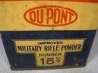Rare Empty Vintage Du-pont  Military Rifle Powder Can 15 1 2