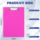 6pack Multi Color Plastic Clipboards Clip Boards With Low Profile Clip12 5  x9  
