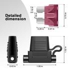 2 Pack 12 Awg Inline Fuse Holder Waterproof Atc Ato Blade Fuse Kit 12v 40a
