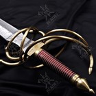Hand Forged Rapier Sword Damascus Steel Collectible Sword Medieval With Scabbard