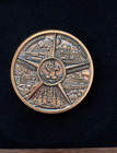 Vintage Disneyland 5 Lands   Main Street Castle Bronze Souvenir Medallion Coin