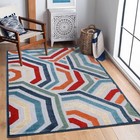 Waimea Modern Geometric Coastal Area Rug Indoor Outdoor Rugs Or Runner Rug