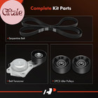 Serpentine Belt Drive Kit With Tensioner Idler Pulleys Ford 6 2l V8