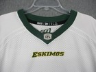 Edmonton Eskimos Jersey Mens Xl White Cfl Football Mesh New Era Practice Shirt