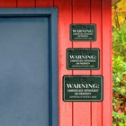 Classic Framed Plus Warning  Camouflage Enthusiast On Property