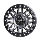 Tusk 4 137 Teton Beadlock Wheel 14x7 4 0   3 0 Gun Metal black For Utv