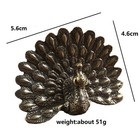 Brass Peacock  Animal Statue Small Tabletop Figurine Home Decor Gifts