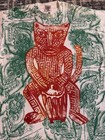 Vintage 90s Michael Roman Mayan Aztec Hand Screen Print T Shirt L Heaven Smiles