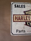 Vintage Harley Davidson Motorcycles Metal Sign Sales Service Parts Accessories