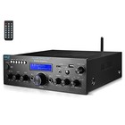 Pyle Am Fm Bluetooth Stereo Mp3 Home Receiver  4x 4  200w Speakers  Banana Plugs