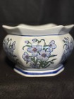 Large Vintage Chinese Bowl  Blue And White  Hand Painted  Vitreous China  Marked