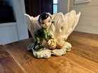Vintage Lefton Pixie Elf With Acorns Planter Japan