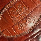 Vintage Italian Leather Tie Case Mens Travel Accessory Luxury Gift Crocodile Euc