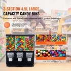 Gumball Machine With Stand Vending Coin Bank Vintage Candy Dispenser Black