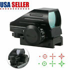 Red Green Dot Reflex Sight Scope Tactical Holographic 4 Reticles Picatinny Rail