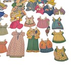 Lot Of Vintage Paper Dolls 6 Kids 36 Outfits 
