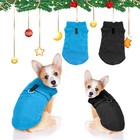 Pet Dog Warm Fleece Vest Sweater Coat Winter Soft Warm Vest Coat With Leash Ring
