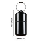 Portable Pill Box Metal Medicine Case W  Key Ring Travel Tablet Container Holder