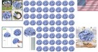 65pcs Dusty Blue Silk Hydrangeas     Perfect For Elegant Home   Wedding Decor