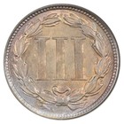 1865 Three Cent 3cn Nickel Ngc Au58 Lovely Toning Nice Strike Usa Collector Coin