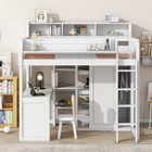 Solid Wood Loft Bed With Desk And Wardrobe Storage Shelves Twin Size Bed Frames 