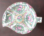Vintage Marked Chinese Leaf Shaped  Plate ashtray 7 5 8  End To End
