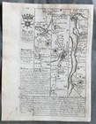 1720 Emmanuel Bowen Antique British Road Map - London To Colchester   Harwich