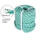 1 2     150  Arborist Tree Rope 16 Strand Braid Polyester Rope Rigging Rope