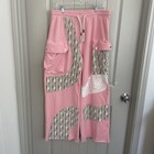 Pol Pink And Cream Patchwork Lounge Set  pants Are L   jacket Is Medium 