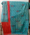 Kantha Quilt Indian Vintage Reversible Throw Handmade Blanket Wholesale Lot Twin