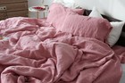 Linen Duvet Cover Pink Color Linen Bedding Cover  Queen  Full Size Duvet Cover