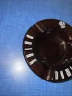 Vintage Drink Dominion Ale Beer Ashtray Amber Glass Deer Animal Cigar Smoking