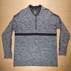 Nike Golf Dry Knit Mens Xl Gray Half Zip Pullover Long Sleeve Shirt 892221-012