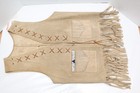 Vintage Sioux Native American Indian Beaded  Leather Vest Shirt