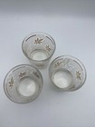 Vtg Libbey  golden Foilage  Old Fashioned  On The Rocks Glasses  Set Of 3